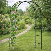 Pergola Ogrodowa Metalowa Na Rośliny Podpora Do Pnączy Łuk 240x140 cm, zdjęcie 3