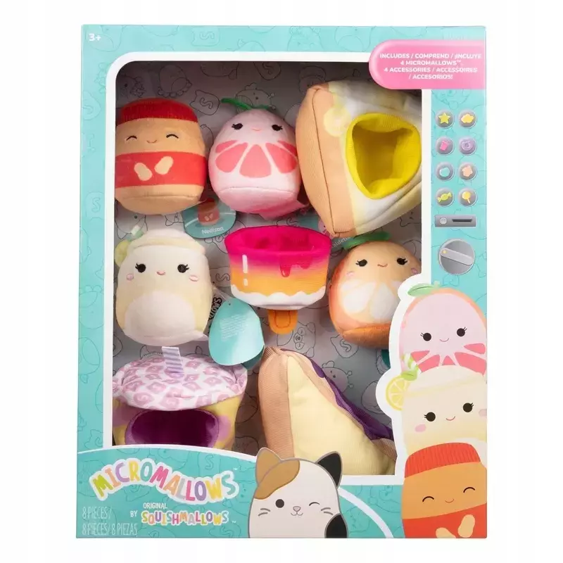 SQUISHMALLOWS MICROMALLOWS 4PACK MASKOTKI DELUXE 6CM SQUISHMALLOWS MICROMALLOWS 4PACK MASKOTKI DELUXE 6CM