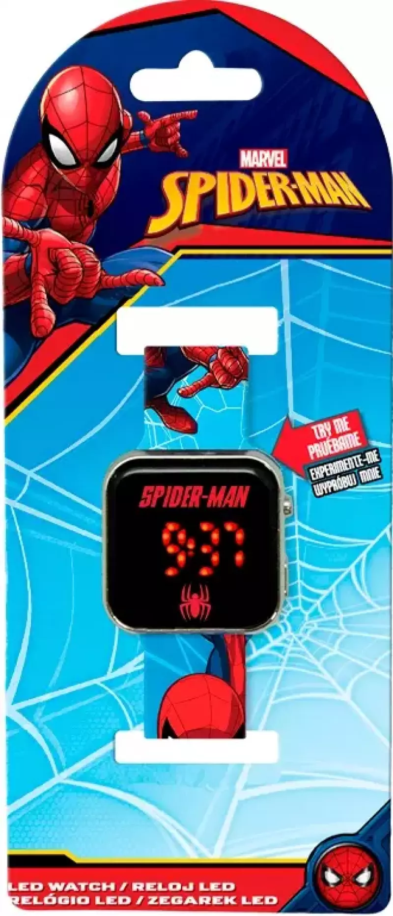 Zegarek LED z kalendarzem Spiderman SPD4987