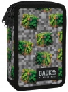 Piórnik szkolny z wyposażeniem 3 komorowy BackUp game pixele dla chłopca - zdjęcie