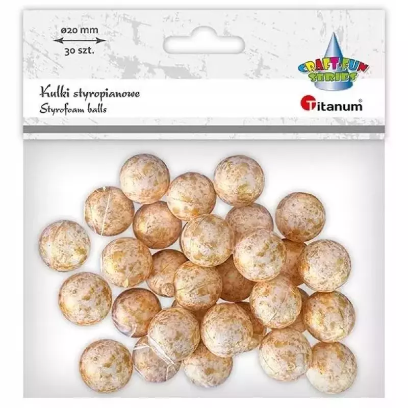 Kulki styropianowe 20mm 30szt złote Kulki styropianowe 20mm 30szt złote