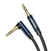 Kabel UGREEN 1,5m jack 3,5mm-jack 3,5mm kątowy (czarny) - zdjęcie