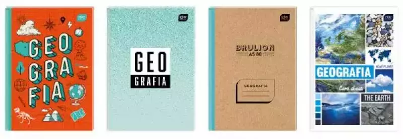 Brulion A5 80k kratka Geografia p5 INTERDRUK,  cena za 1szt.