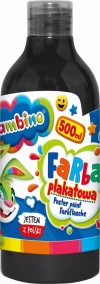 Farba plakatowa w butelce 500 ml czarna bambino - zdjęcie