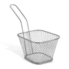 Koszyk na frytki srebrny 19x8x13,5 cm - zdjęcie