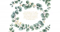 Karnet komunijny, eukaliptus, zdjęcie 2