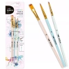 Pędzle szkolne pastelowe, 3 sztuki - zdjęcie