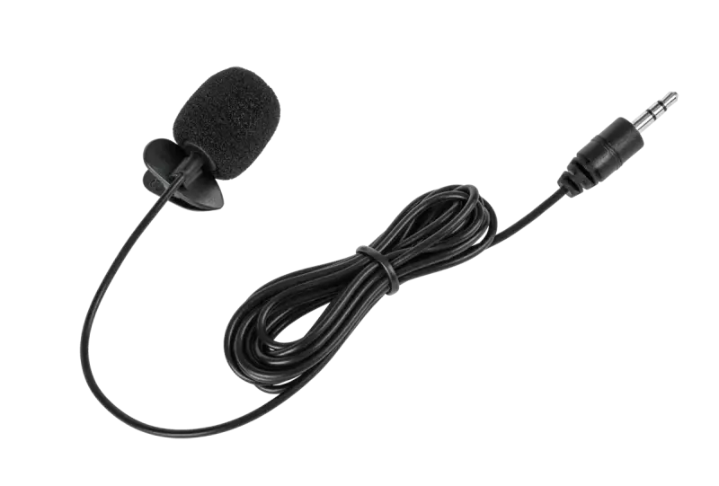 Mikrofon z klipem na kablu jack 3,5mm 2m Mikrofon z klipem na kablu jack 3,5mm 2m
