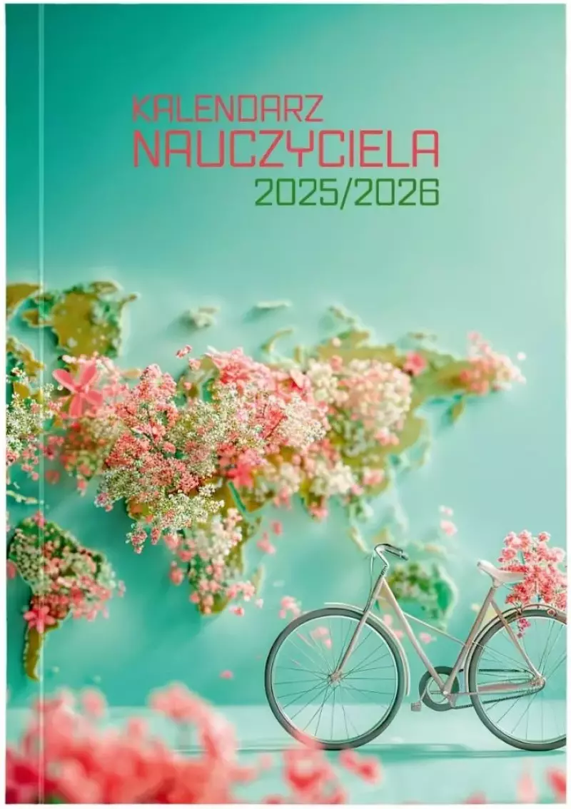 Kalendarz nauczyciela 2025/2026 B6 tygodniowy PCV, rower