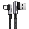 Kabel UGREEN US176 USB-A-USB-C 1m kątowy (czarny) - zdjęcie