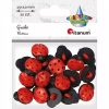 Guziki plastikowe biedronki 13x15mm 20szt - zdjęcie