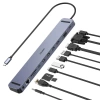 Choetech stacja dokująca adapter hub USB Typ C 11w1 100W PD szary (HUB-M20) - zdjęcie