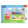 Puzzle 15 elementów. Ramkowe. Wesoły pociąg. Świnka Peppa - zdjęcie
