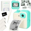 Aparat fotograficzny natychmiastowy drukarka termiczna + wkłady karta 32GB zielony - zdjęcie