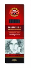 Ołówek Progresso B8-b6-b4-b2-hb-aq Koh-i-noor Kpl6szt - zdjęcie
