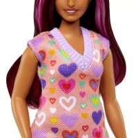 Barbie. HJT04 Fashionistas Lalka w serduszkowej sukience, zdjęcie 4
