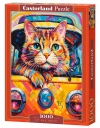 Puzzle 1000 elementów. Podróż autobusem dla kota - zdjęcie
