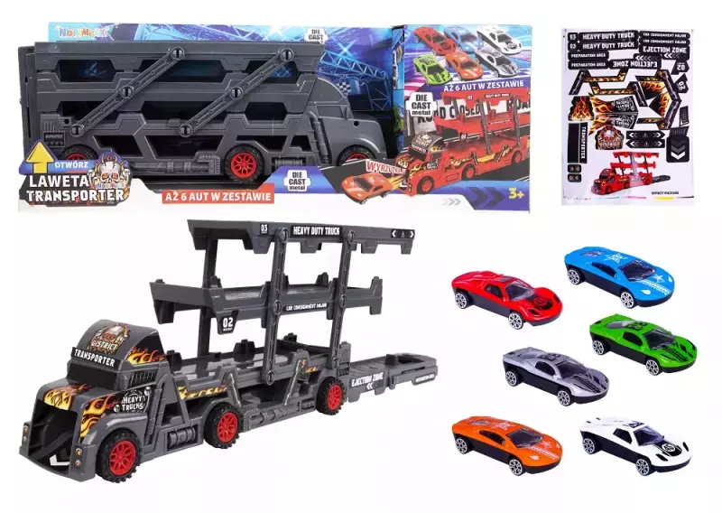 Auto truck laweta z 6 autkami, do oklejania  1007029
