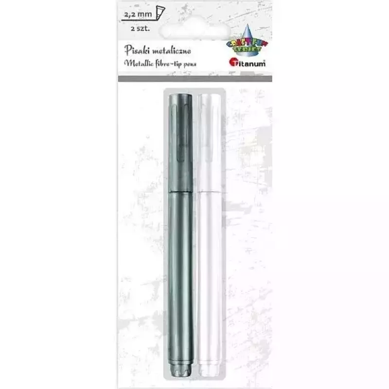Pisak metaliczny biały + srebrny Pisak metaliczny biały + srebrny