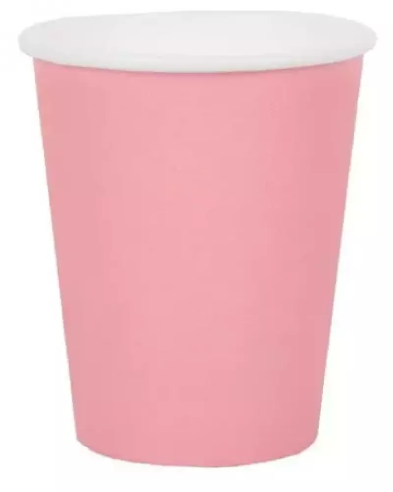 Kubki papierowe 250 ml, jasnoróżowy Monocolor (8 sztuk) Kubki papierowe 250 ml, jasnoróżowy Monocolor (8 sztuk)