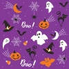 Serwetki Halloween papier 20sz nietoperz dynia boo - zdjęcie