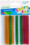Craft with Fun. Wkłady do pistoletu na gorąco (12 sztuk), z brokatem - zdjęcie