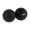 Duoball podwójna piłka do masażu 6.2cm, kolor czarny, materiał silikon, REBEL ACTIVE - zdjęcie