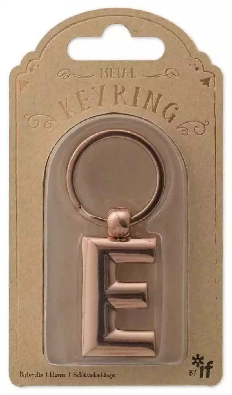 Metalowy brelok do kluczy litera E Keyring Metalowy brelok do kluczy litera E Keyring