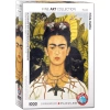 Puzzle 1000 elementów. Autoportret z kolibrem, Frida Kahlo - zdjęcie