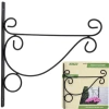 Wieszak na Rośliny Metalowy Zawijasy Ornament Czarny 26X28CM Kinzo - zdjęcie