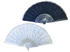 Wachlarz koronkowy 2 kolory, 23cm Adar (630376) - zdjęcie