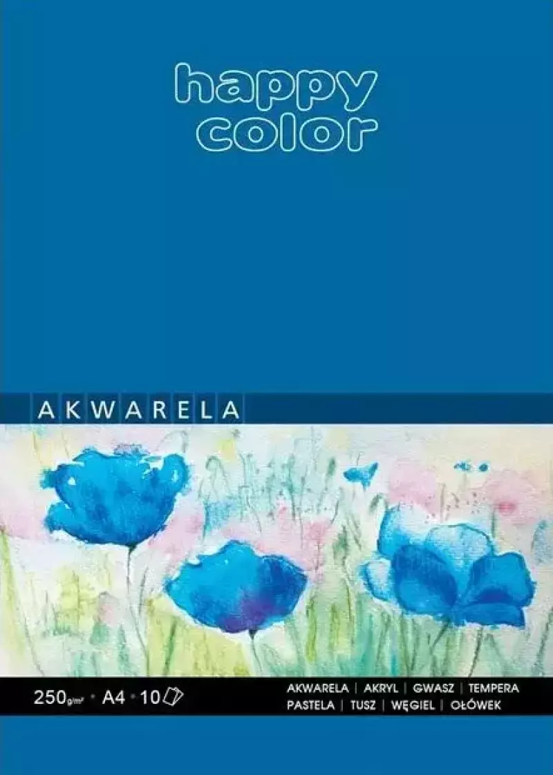 Blok akwarelowy A4, 10 kartek. Happy Color Blok akwarelowy A4, 10 kartek. Happy Color
