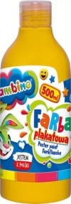 Farba plakatowa w butelce 500 ml żółta bambino - zdjęcie