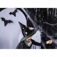 Kapelusz CZAROWNICY czarny HALLOWEEN księżyce, zdjęcie 2