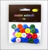 Guziki drewniane kolorowe 15mm 15g - zdjęcie