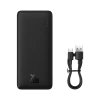 Powerbank Baseus Airpow Fast Charge 20W 30000mAh z kablem USB-C - USB-C 30cm - czarny - zdjęcie