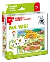 Puzzle 17 elementów. Na wsi. Pierwsze puzzle + figurki - zdjęcie
