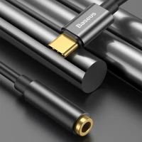 Adapter Baseus L54 do słuchawek USB-C / mini jack 3.5mm DAC 24 bit 48 KHz - czarny, zdjęcie 7