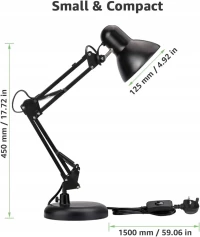 Lampa biurkowa LEPRO 3100027-EU (czarna), zdjęcie 3