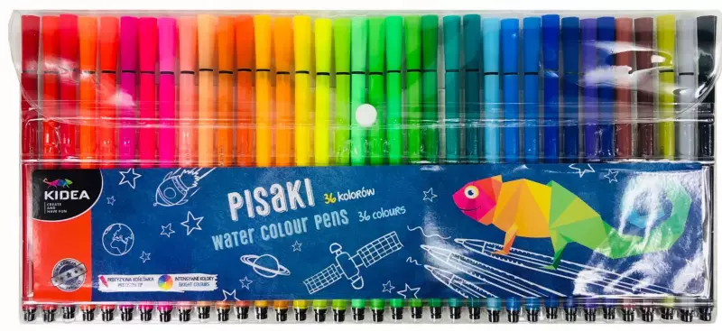 Pisaki w etui, 36 kolorów