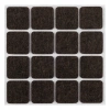 Podkładki filcowe samoprzylepne, ciemnobrązowe 25x25 mm, 16 szt. - zdjęcie