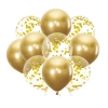 Balony złote 12cali z konfetti 10szt - zdjęcie