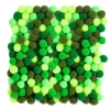 Pompony poliestrowe zielone 1cm 120 szt. - zdjęcie