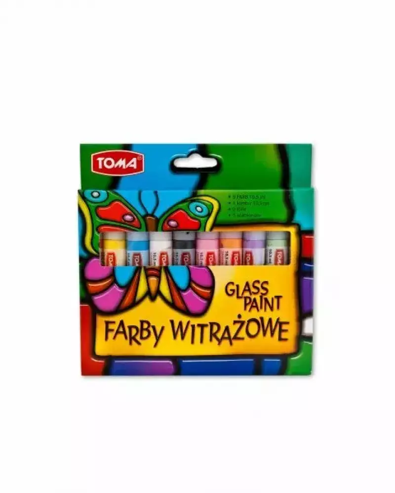 Farby witrażowe 10x10,5 ml Farby witrażowe 10x10,5 ml