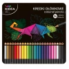 Kredki Kidea trójkątne w metalowym pudełku (24 kolory) - zdjęcie