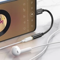 Adapter Baseus L54 do słuchawek USB-C / mini jack 3.5mm DAC 24 bit 48 KHz - czarny, zdjęcie 6