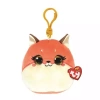 Maskotka brelok TY Squish-a-Boos ROXIE - różowy lis 8,5cm 39560 - zdjęcie