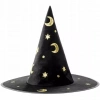 Kapelusz CZAROWNICY czarny HALLOWEEN księżyce - zdjęcie