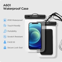 Spigen A601 Universal Waterproof Case 2-Pack Crystal Clear, zdjęcie 6