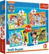 Puzzle 4w1. Wesoła ekipa Psiego Patrolu - zdjęcie